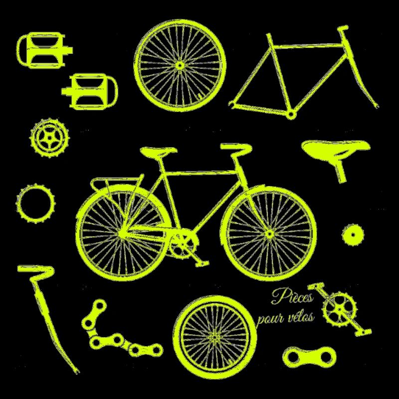 Bicycle Parts Illustration