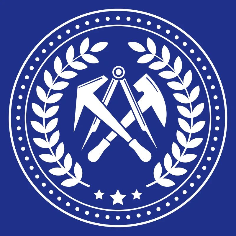 Couvreur d’enseignes de guilde avec couronne de laurier
