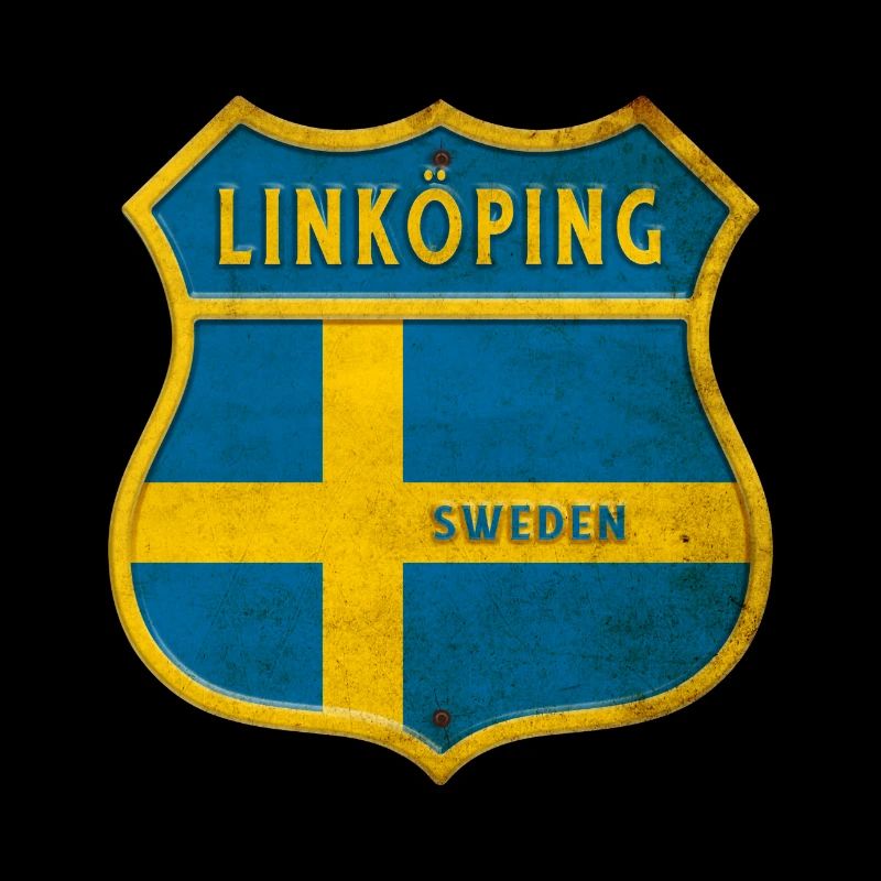 Linköping Suède Armoiries Drapeaux