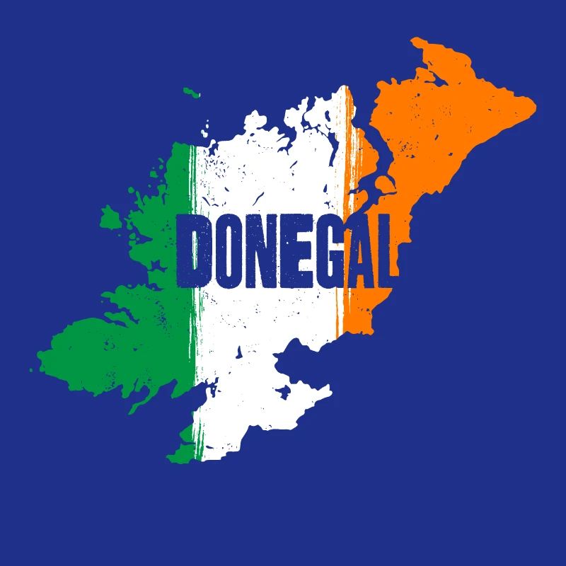 | du comté de Donegal Irlande Contour de la carte du drapeau