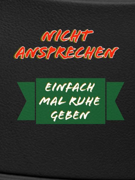 Nicht Ansprechen Ruhe Schild