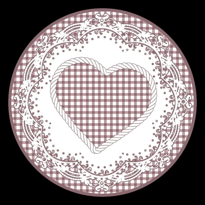 Nostalgia cake tip label in dusky pink with heart