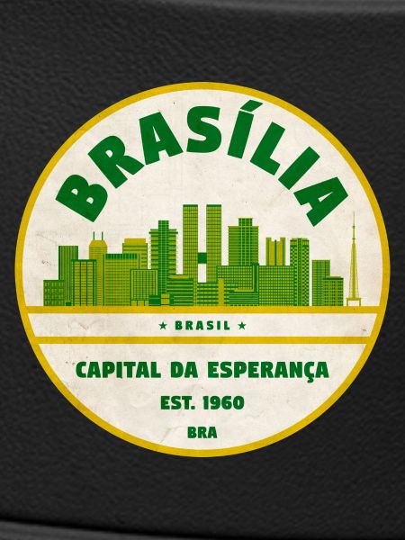 Brasília Skyline Retro Emblem