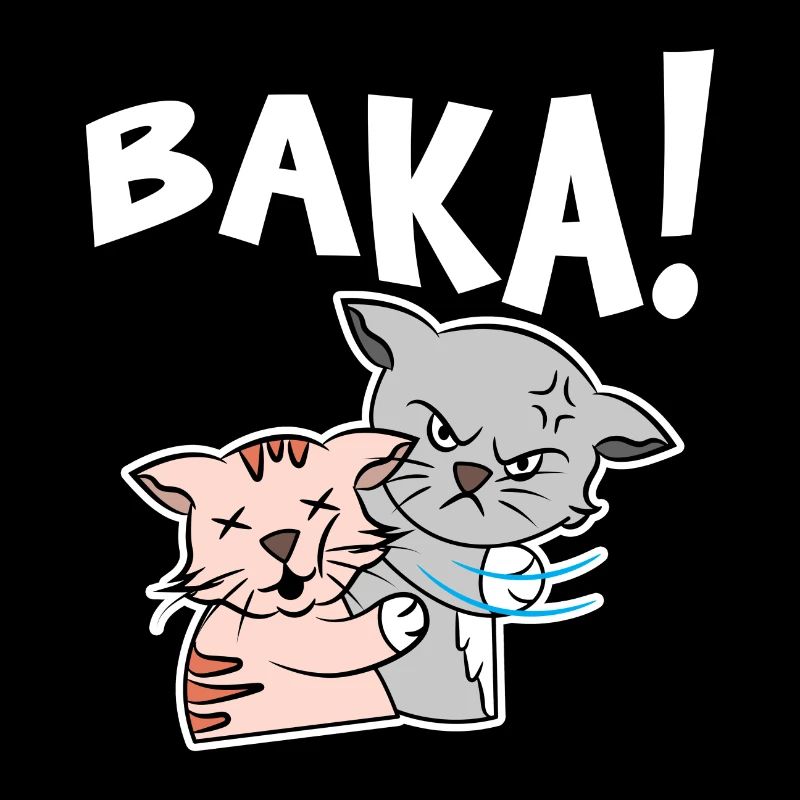 Manga Comic Baka Cat Saying Cosplay Japan Anime