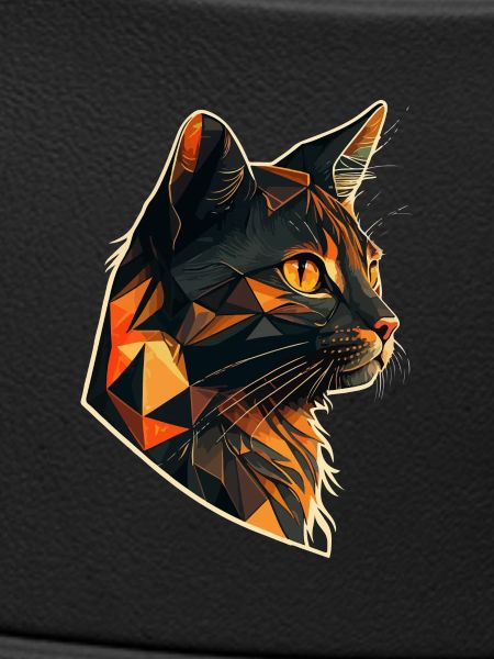 Stylized, Geometric cat