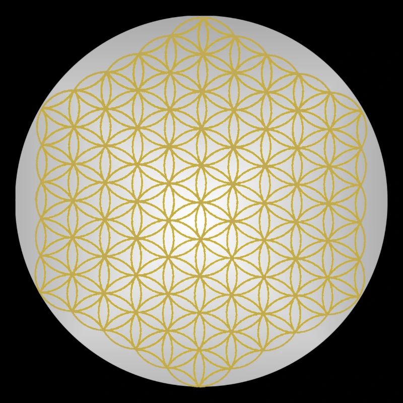 Fleur de Vie Or - 5ème Dimension - Mandala