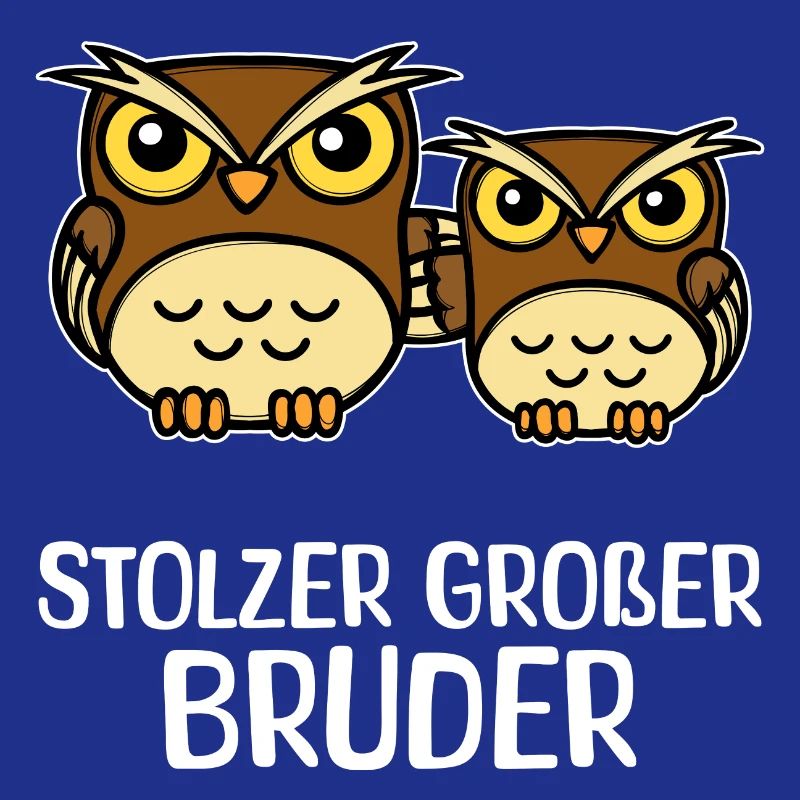 Bruderherz Eule Stolzer Großer Bruder Statement