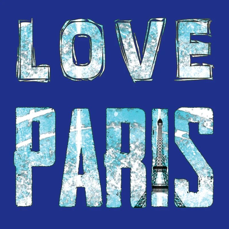 Love Paris Water Effect Design