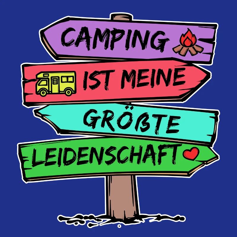 Camping Statement Wanderlust Wanderer Herz Camper