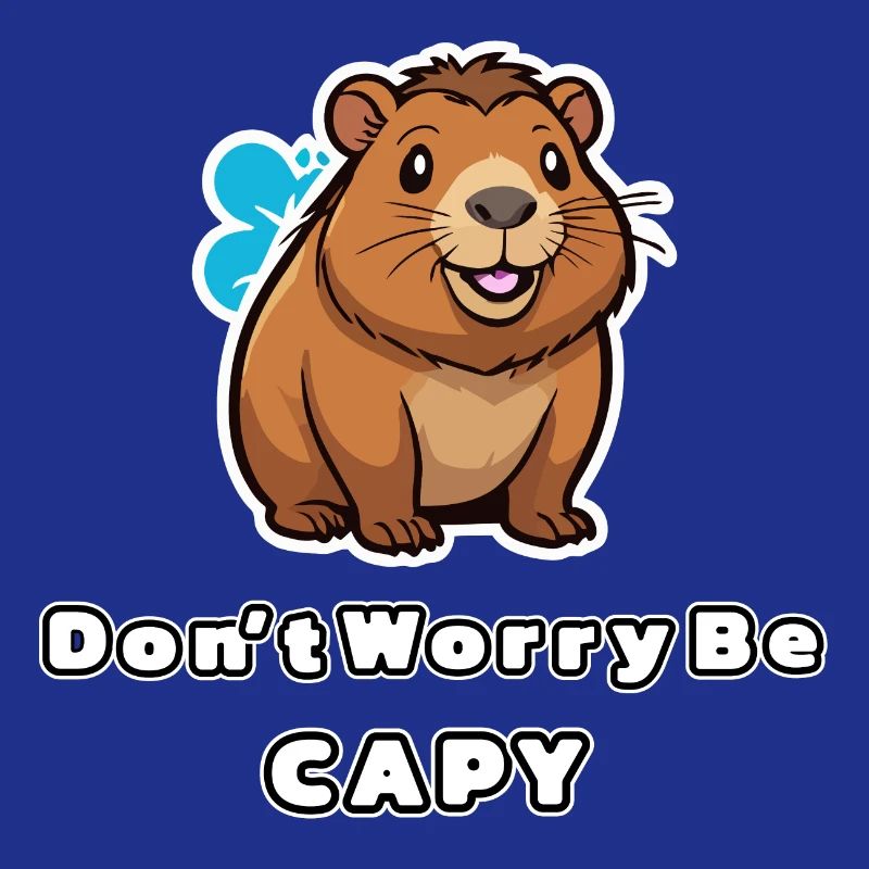 Capybara Don't worry be capy
