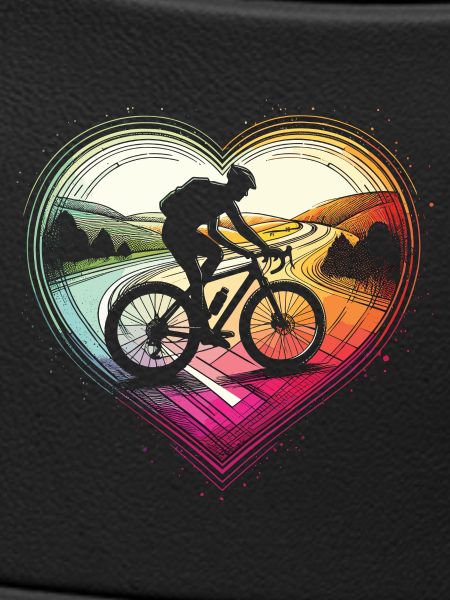 Lebendiges Fahrradherz-Design