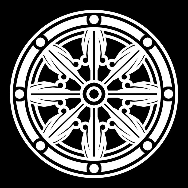 White dharma wheel