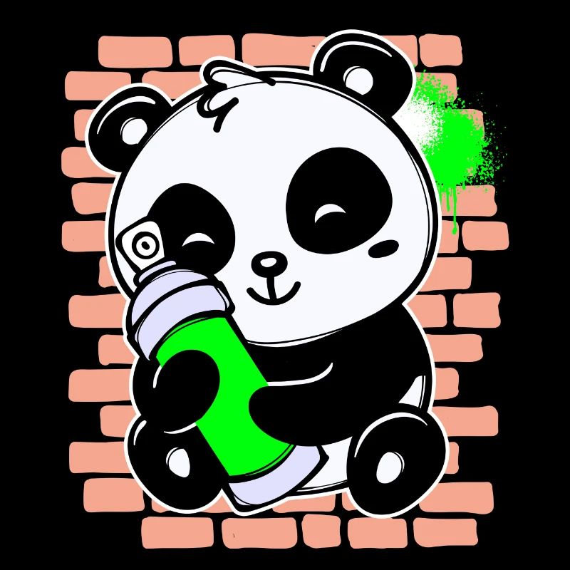 Panda Sprayer Graffiti Spray Can Street Art