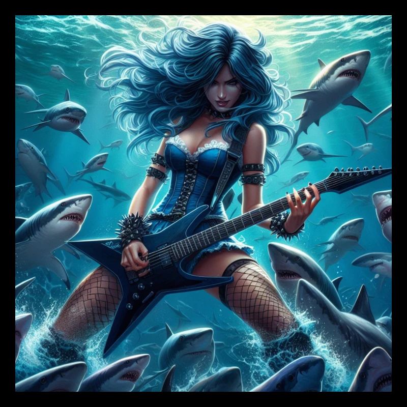 Metalhead among sharks