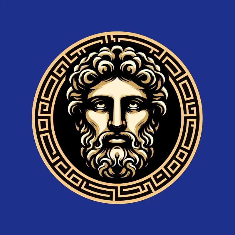 Ancient Greek mythological face
