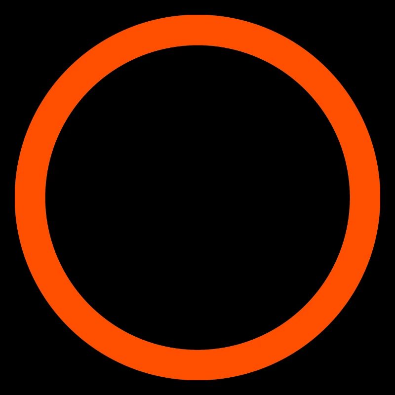 Emblème du cercle orange fluo