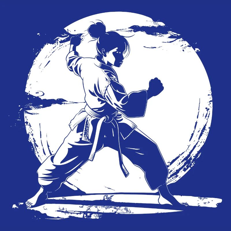 Karate Mädchen Zeichnung