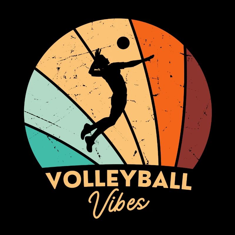 Volleyball Vintage Retro Volleyball Player