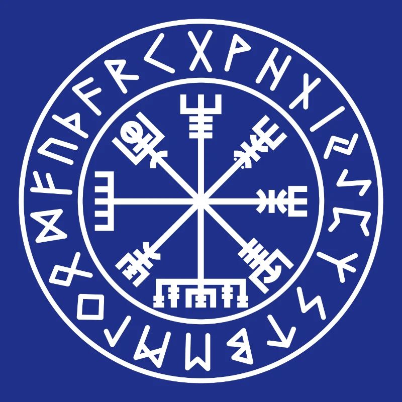 Vegvisir white circle white color