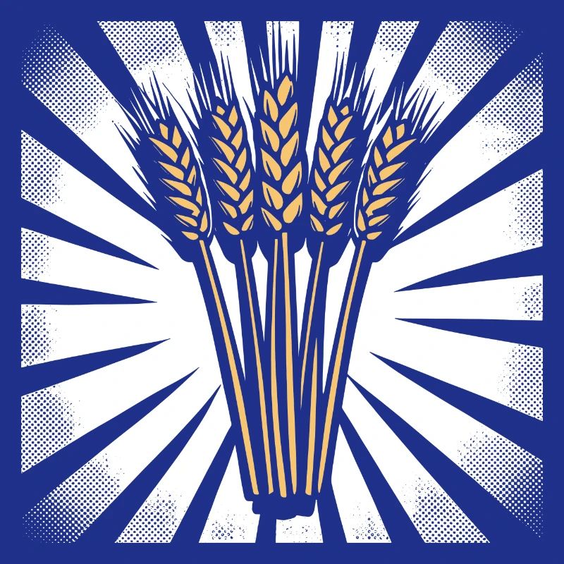 5 Wheat Ears Highlight Gold