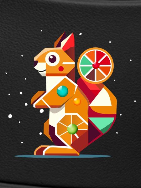 Geometrisches Eichhörnchen-farbenfroher Hingucker