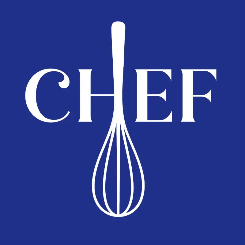 CHEF Design White – Motif de cuisson moderne pour tablier