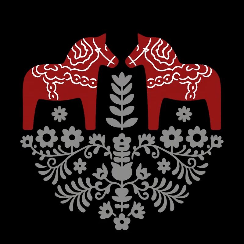 Dala Horse – Scandinavian Folklore in Grey
