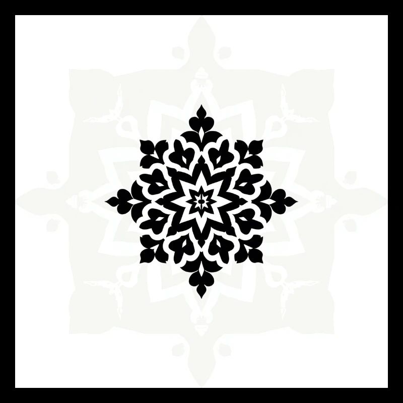 Kompliziertes schwarz-weißes Mandala-Muster