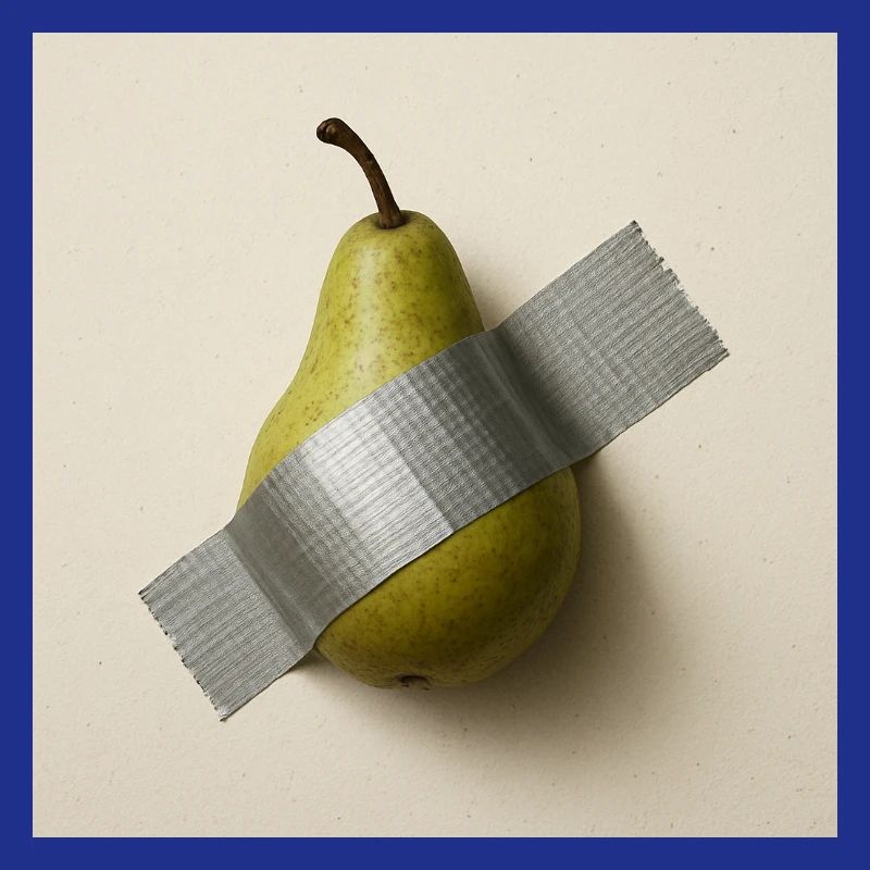 Abstract Pear Metaphorical Artwork