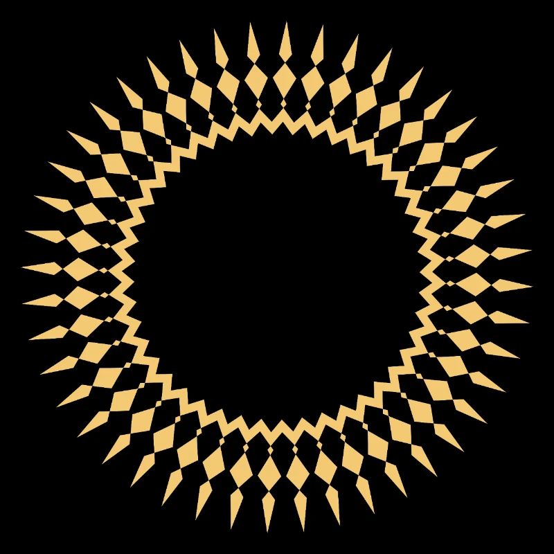 Strahlender Sonnenrahmen geometrisch