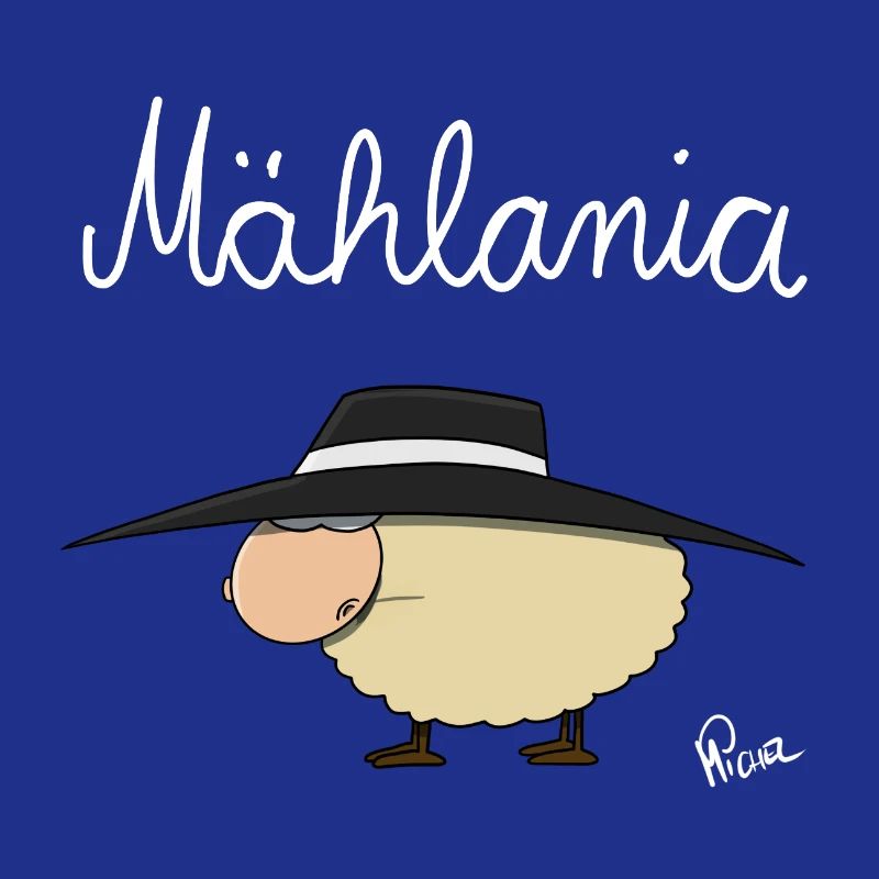 Mählandia design with wool sheep and hat