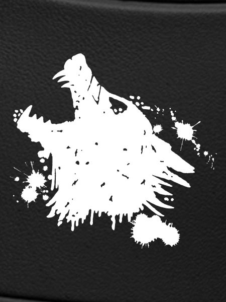 White wolf howling