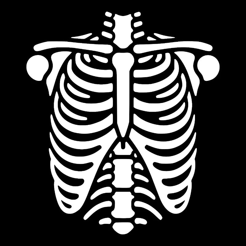 Halloween Skeleton Chest Medical Backbreaking Work