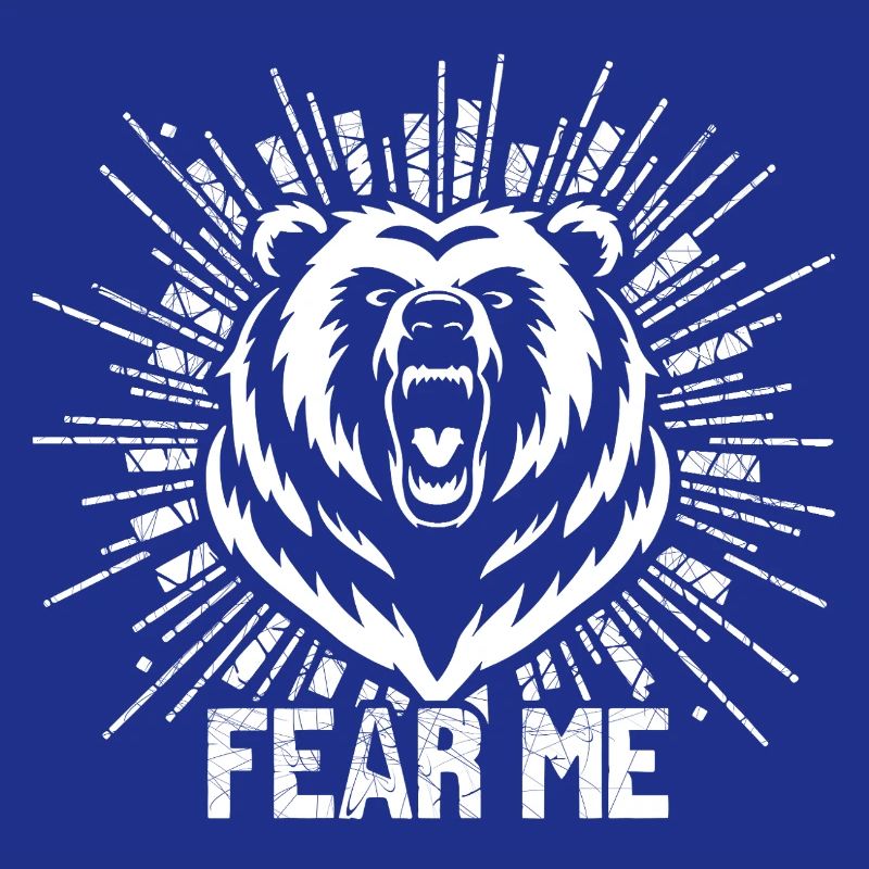Emulating bear head with lettering