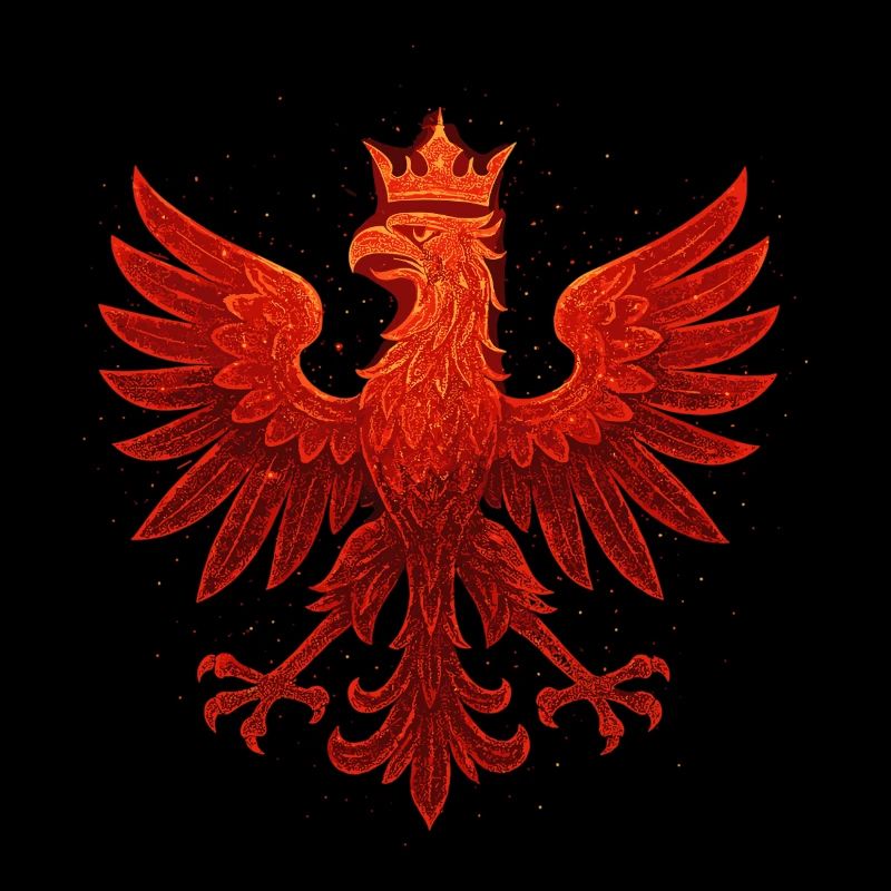 Poland Polska Eagle Flag Red Glitter Gift