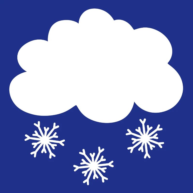 Schneewolke mit Schneeflocken