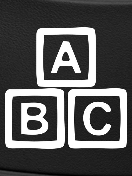 ABC Block Sign Style