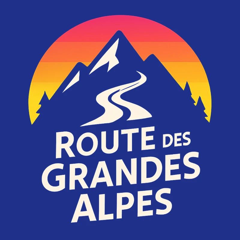Alps Route Mountain Logo