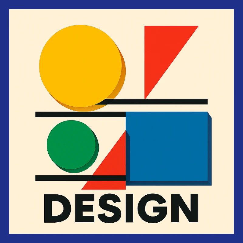 Géométrie Bauhaus Composition colorée