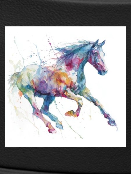 Lebendiges Aquarellpferd