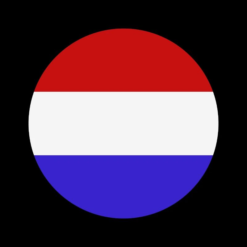 Drapeau rond des Pays-Bas