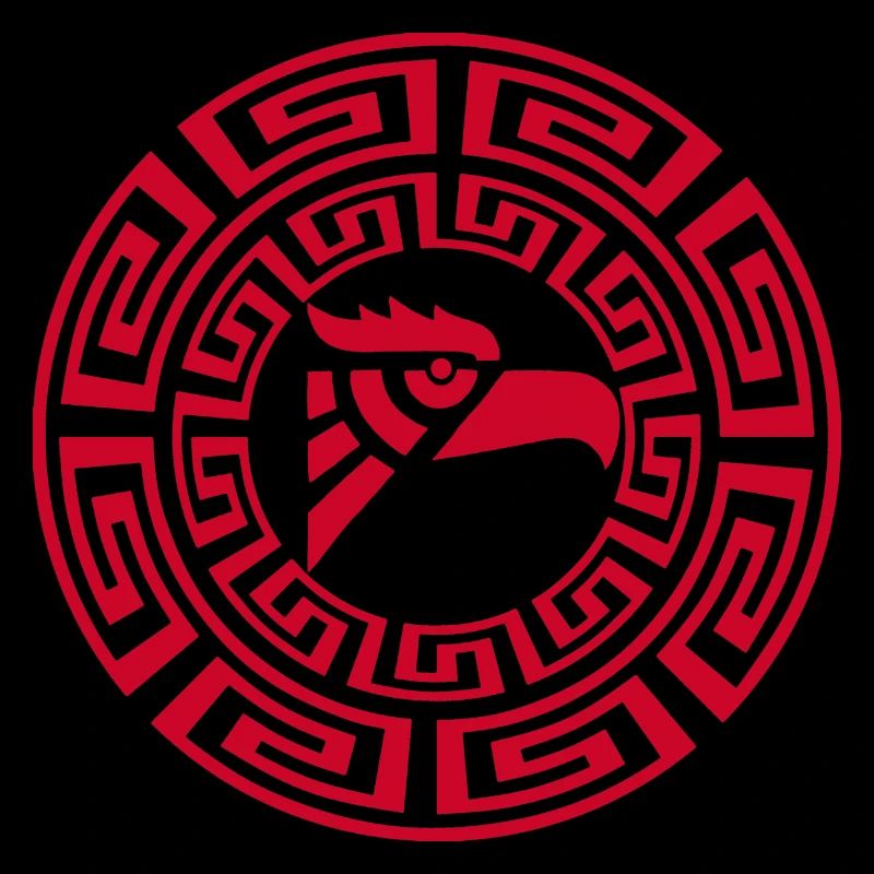 Roter Adler-Emblem