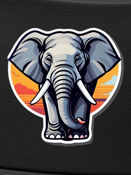 Elephant Sunset Decal