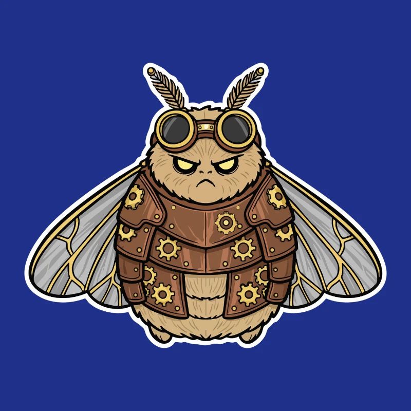 Steampunk Night Moth Armor Bronze Gears