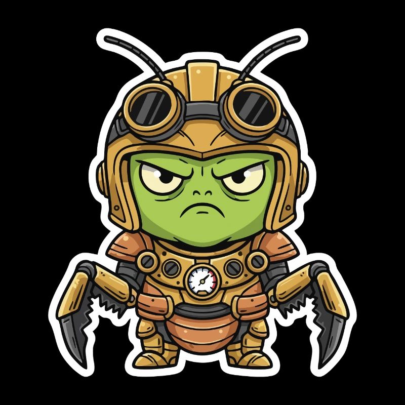 Locust Engineer Steampunk Rüstungsmessing
