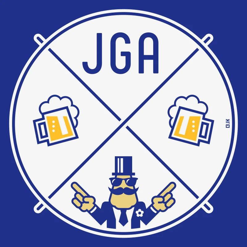 JGA Bräutigam Handzeichen Bier Kreis Symbol NEG 3C