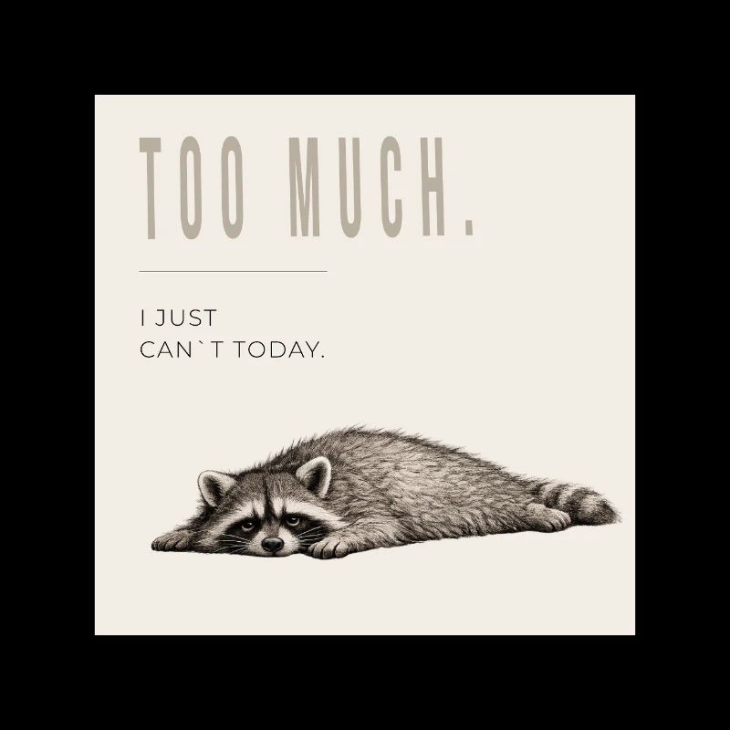 Not Today Raccoon Meme