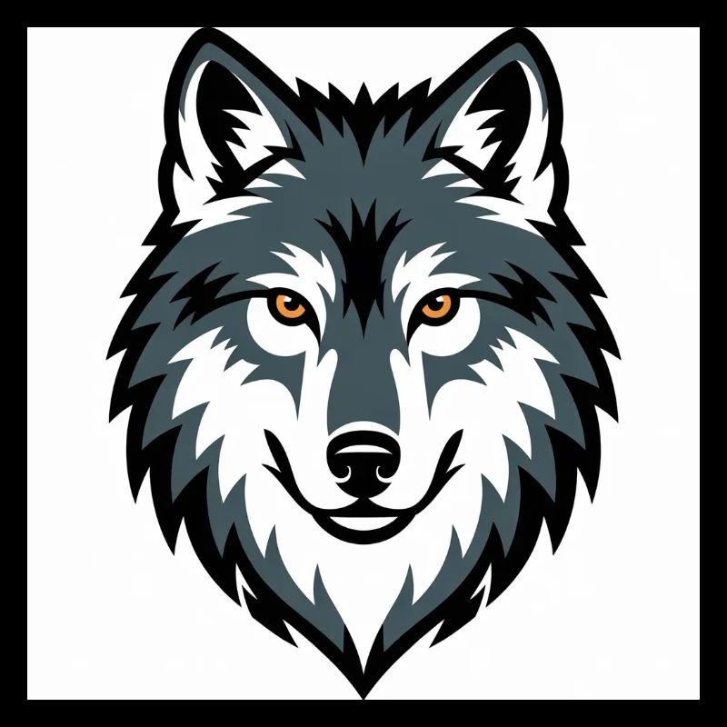 Emblème graphique du loup