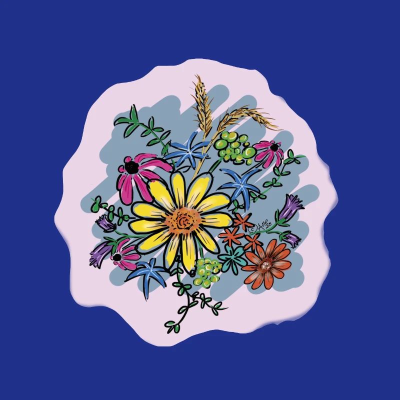 Illustration de bouquet de fleurs coloré