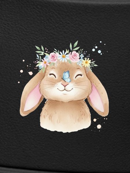 Hase mit Blumenkrone